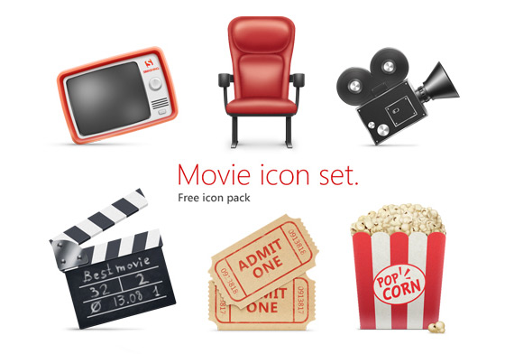 Iconos de cine en formato PNG