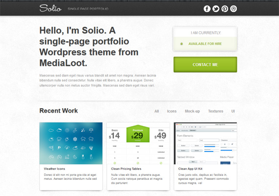 Theme para portfolio en WordPress