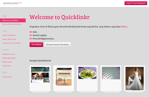 Quicklinkr: Guardando enlaces en segundos