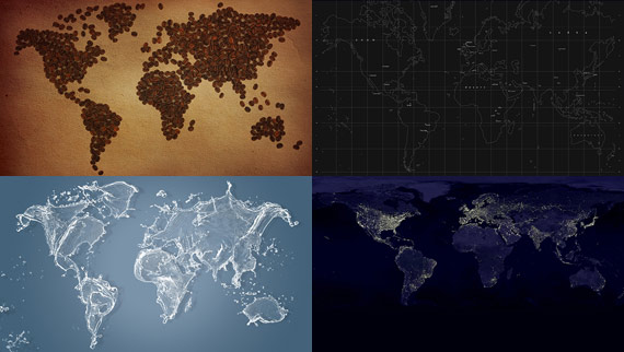 Mapas mundiales en alta resolución
