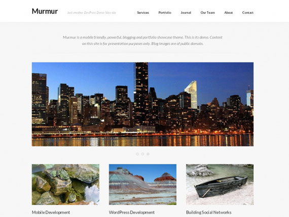 Murmur: Completo theme responsive para WordPress