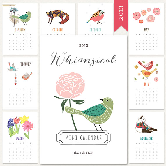 Whimsical Mini Calendar