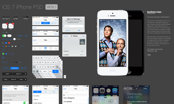 iOS7 GUI en PSD