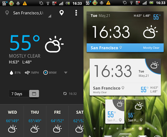 EZ Weather: Widgets e información climática en Android