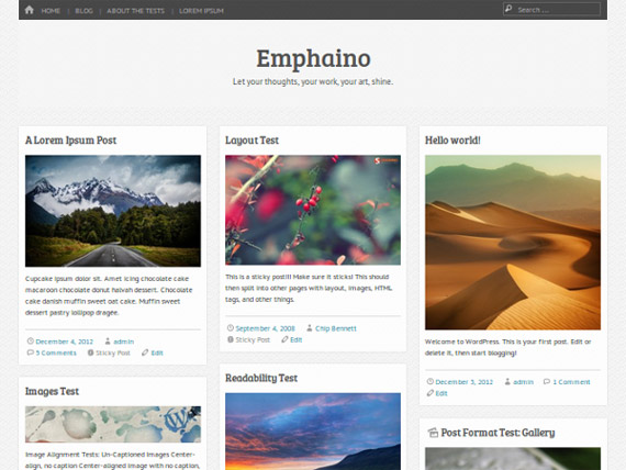 Theme estilo Pinterest para WordPress