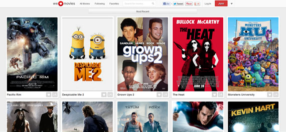 Creando colecciones de películas con We Heart Movies