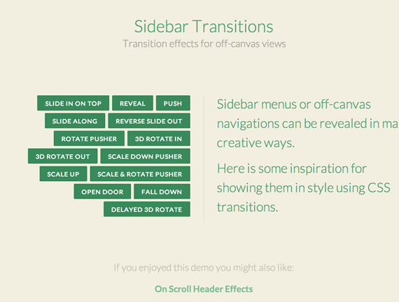 Transiciones animadas para sidebars