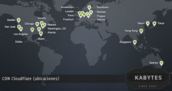 CDN CloudFlare ubicaciones