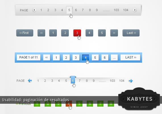 La usabilidad en la paginación de resultados