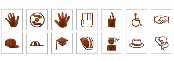 Glossy Waxed Wood Icons