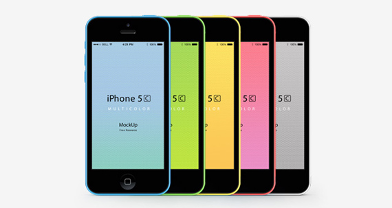 Mockup Frontal del iPhone 5C