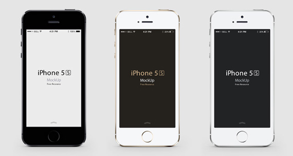 Mockup frontal de iPhone 5S