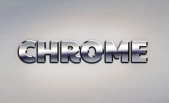 Chrome Text Effect - Efectos de Photoshop