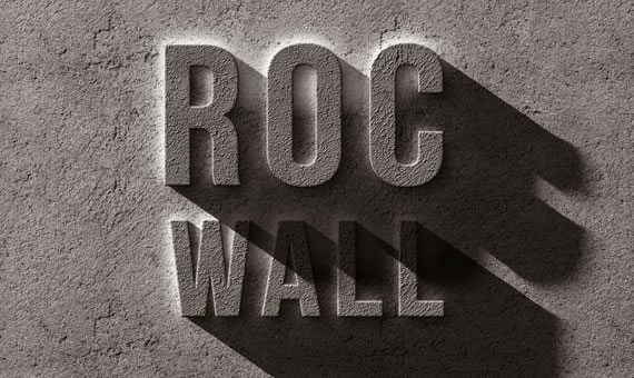 Concrete Rock Text Effect - Efectos para Photoshop