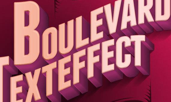 Boulevard Retro Text Effect - Efectos para Photoshop