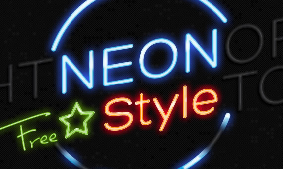 Neon Text Effect - Efectos para Photoshop