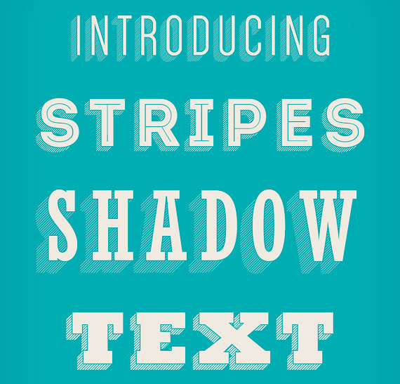 Stripes Shadow Text Effect - Efectos para Photoshop