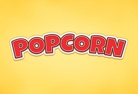 Popcorn Text Effect - Efectos para Photoshop