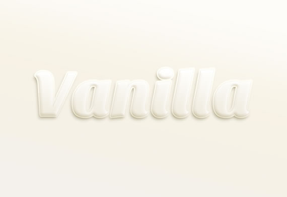 Vanilla text effect - Efectos para Photoshop