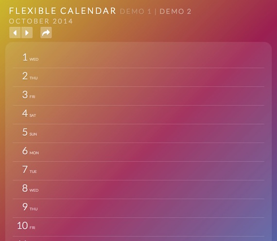 Flexible Calendar