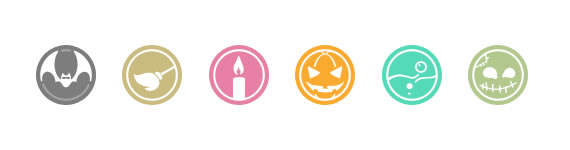 Flat Halloween Icons