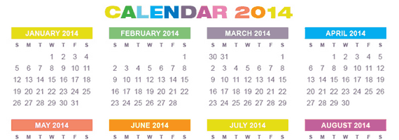 Calendarios 2014 para imprimir gratis