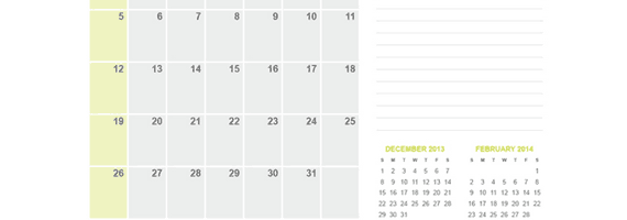 Calendarios 2014 para imprimir gratis