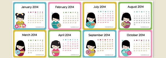 Calendarios 2014 para imprimir gratis