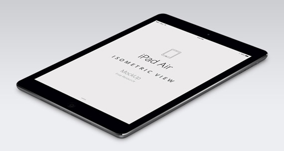 Mockup de iPad Air en PSD con dos posiciones