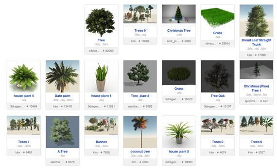 Plantas para 3DMax