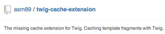 twig extension para cache