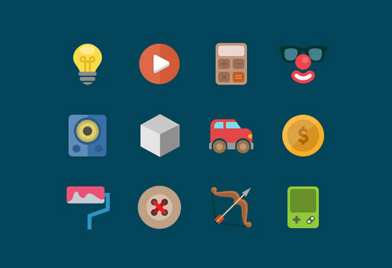 Colorful flat icons