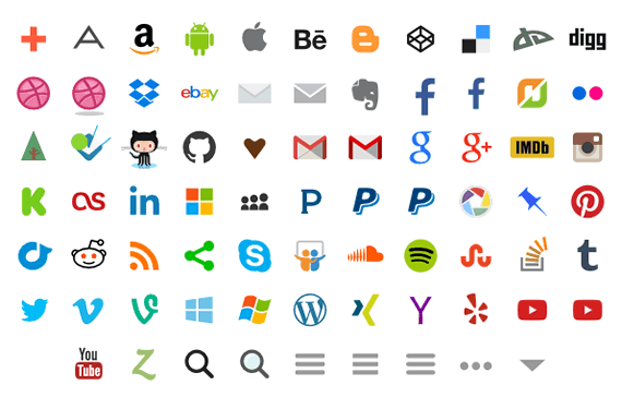 iconos populares web font