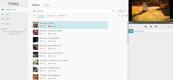 Solayo: Crear playlists desde SoundCloud y YouTube