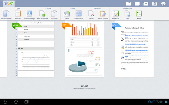 Kingsoft: Suite office para Android