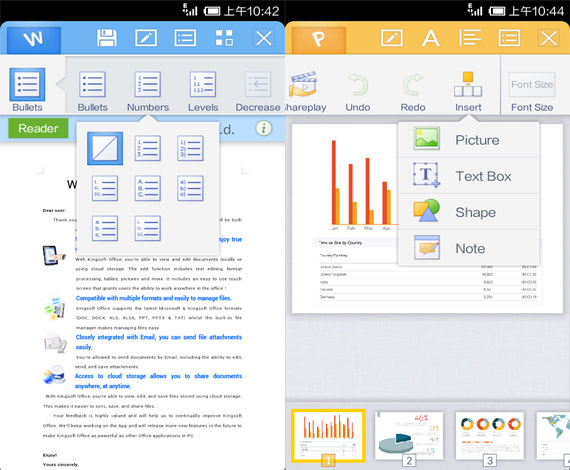 Kingsoft: Suite office para Android