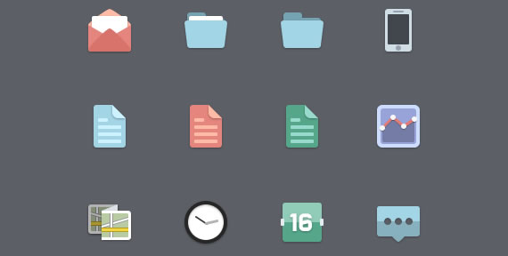 Folder, Map, Paper, Icons