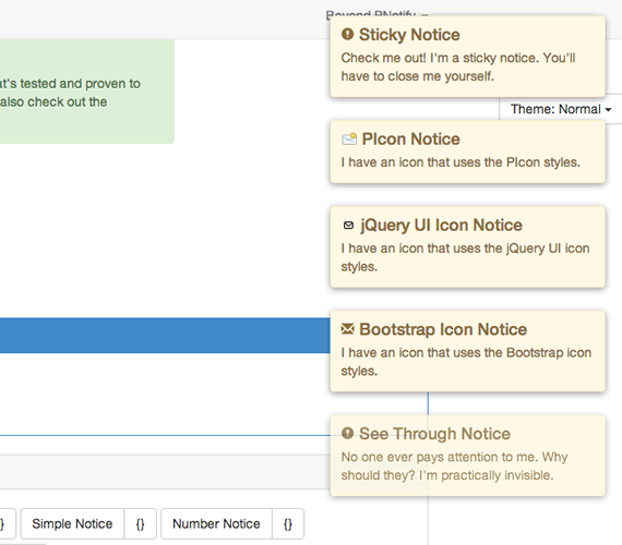 notificaciones para boostrap y jquery ui