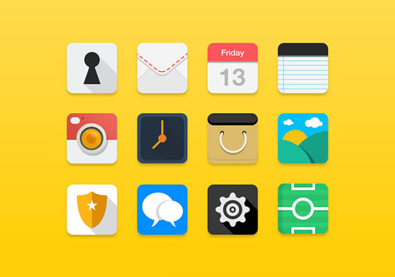 12 Flicons PSD