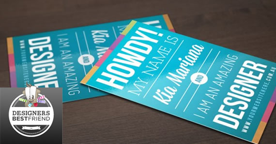 Retro Typography Business Card