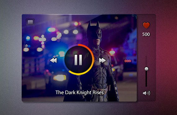 Mini Video Player PSD