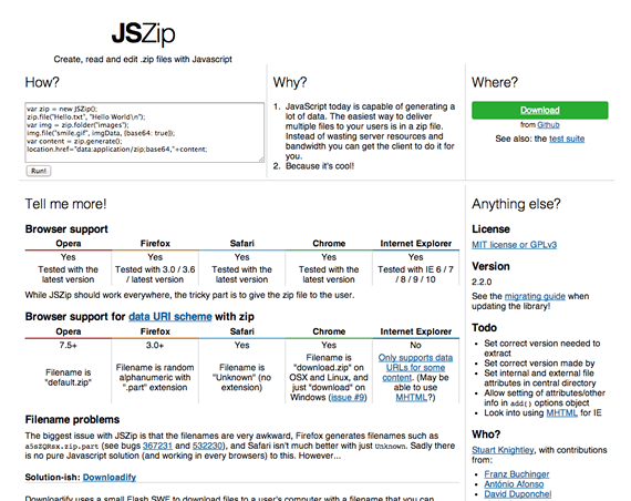 comprimir zip con javascript