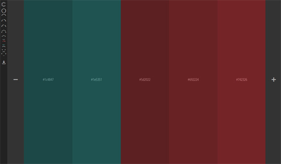 Colourcode: Generador de paletas de colores online