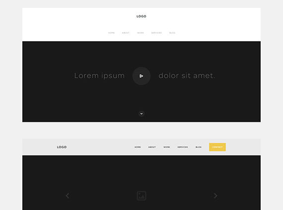 One Page Website Wireframe
