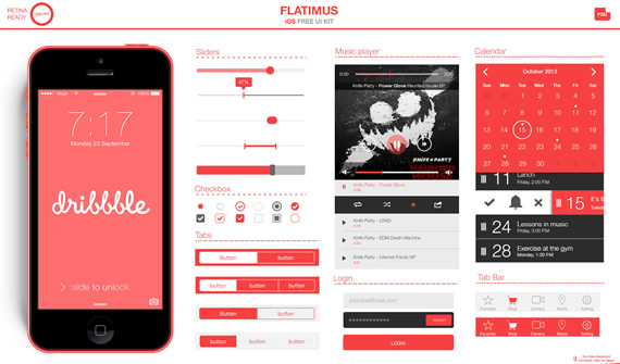 Flatimous iOS Free UI Kit