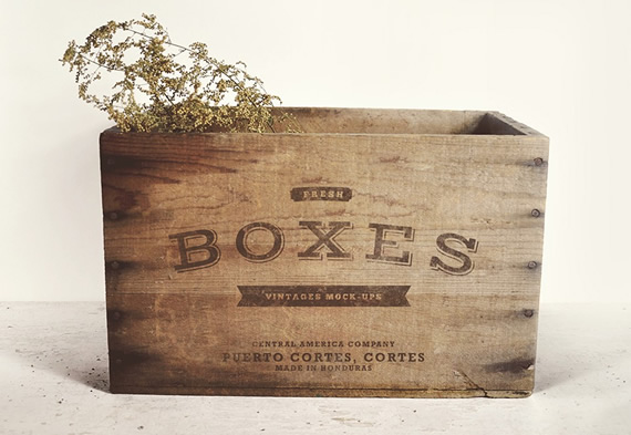 Vintage Boxes Mockup