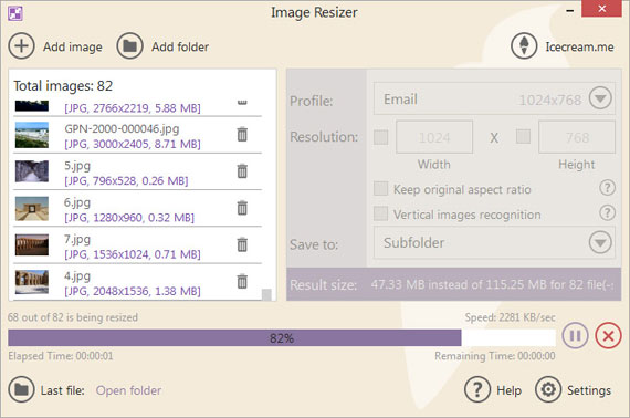 Redimensionar imágenes en Windows con Image Resizer