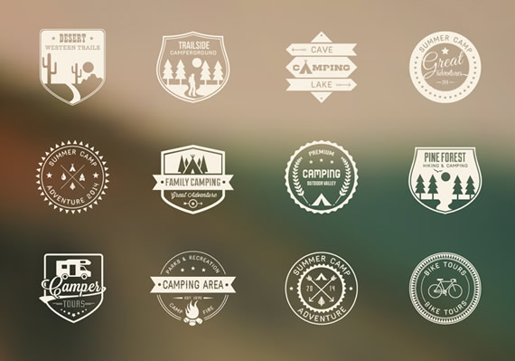 Outdoor Camping Icon Set