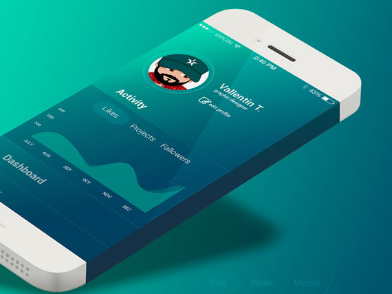 Blue App Design for iOS