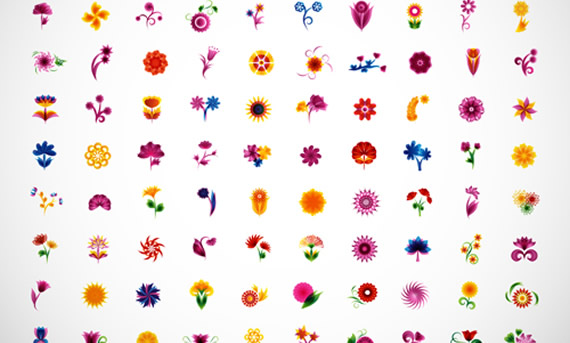 Flower Icons Vectors